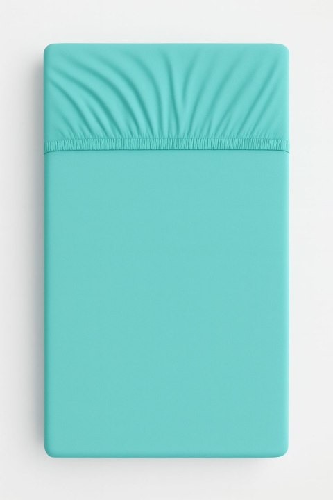 Prześcieradło jersey bawełna z gumką do łóżeczka 120x60cm - miętowe