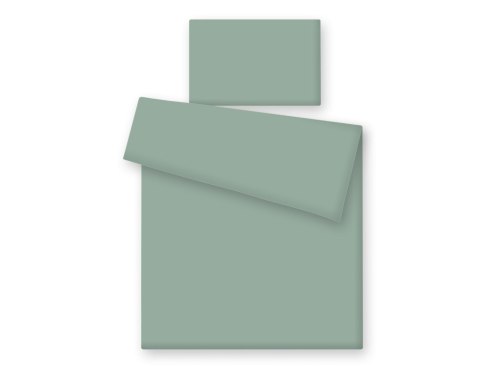 Bawełniana pościel dla dzieci 2-częściowa poszewki na poduszkę 60x40 i na kołderkę 120x90 - szałwia