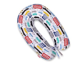 Poduszka ciążowa Longer dla kobiet w ciąży do spania + zdejmowana poszewka - Autka kolorowe