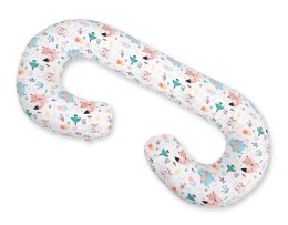 Poduszka ciążowa typu C dla kobiet w ciąży do spania karmienia + zdejmowana poszewka- misie błękitne