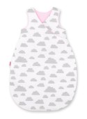 Śpiworek dla dzieci bawełniany M 3-12 mcy TOG 2.5 całoroczny ocieplany - chmurki szare/różowe