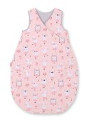 Śpiworek dla dzieci bawełniany M 3-12 mcy TOG 2.5 całoroczny ocieplany - króliczki baletnice różowe