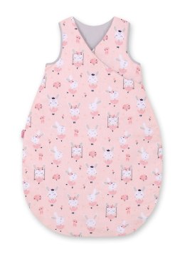 Śpiworek dla dzieci bawełniany M 3-12 mcy TOG 2.5 całoroczny ocieplany - króliczki baletnice różowe