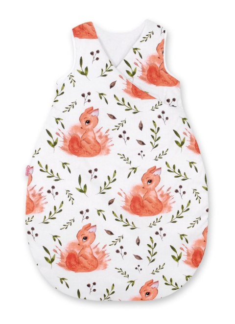 Śpiworek dla dzieci bawełniany M 3-12 mcy TOG 2.5 całoroczny ocieplany - wiewiórki białe