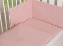 Uniwersalny pikowany ochraniacz do łóżeczka - brudny róż