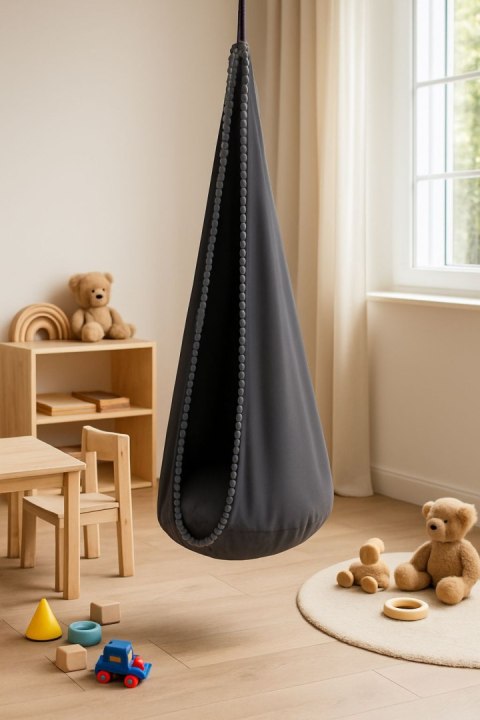 Wisząca huśtawka hamak kokon My Sweet Baby - antracyt