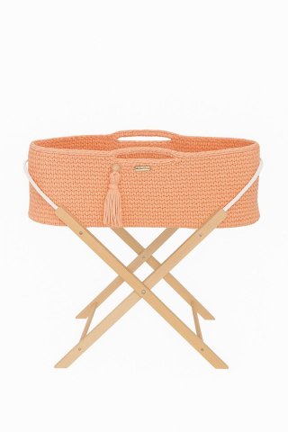 Kosz Mojżesza BOHO Handmade ze stojakiem - łososiowy