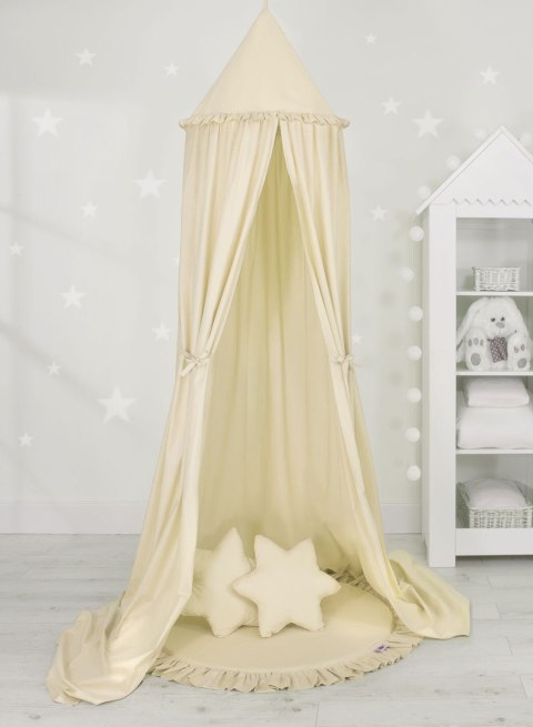 Baldachim wiszący bawełniany do pokoju dziecięcego - kremowy