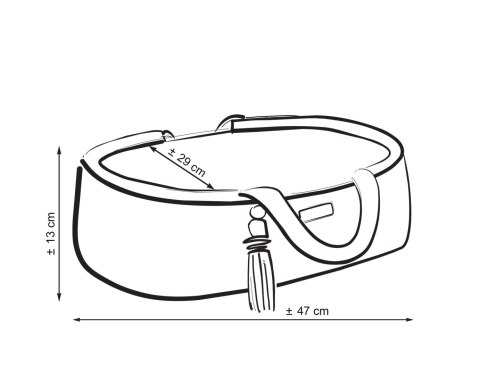 Kosz Mojżesza BOHO bawełniany nosidełko dla lalek - brzoskwinia