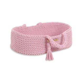 Kosz Mojżesza BOHO bawełniany nosidełko dla lalek - różowy